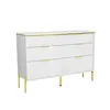 Credenza moderna Merax con 6 cassetti in bianco e oro, Anteprima dell’immagine prodotto 10