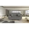 A modern living room with a gray sofa, coffee table, and large windows overlooking a city. Náhled obrázku produktu