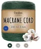 Creative Deco Tmavozelená šnúra na makramé 2–3 mm | Náhľad obrázku produktu 1