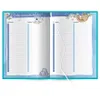 An open planner or calendar with pages for each month, featuring decorative illustrations. Produktbild-Vorschau