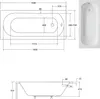 Badewanne INTRICA 160x75 mit Füßen , mit Siphon und Schürze Produktbild-Vorschau 4