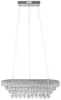 A crystal chandelier hanging from thin wires against a white background. Anteprima dell’immagine prodotto