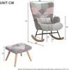 OKWISH Fauteuil à Bascule avec Repose-Pieds et Coussin Voir les images du produit 4