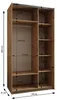 MEBLE KRYSPOL LUX 4 Schrank - 245,5x130x64cm - Schwarz, Produktbild-Vorschau 4