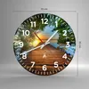 Wanduhr - Rund - Glasuhr - Brücke See - 30x30cm - Produktbild-Vorschau 3