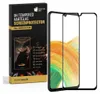 A product box for a screen protector is shown next to the screen protector itself. Produktbild-Vorschau