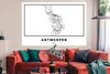 MuchoWow® Poster Karte - Antwerpen - Schwarz und weiß - Produktbild-Vorschau 2