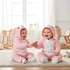 Pigiama Costume Onesie Travestimento Coniglietto Rosa 90: Anteprima dell’immagine prodotto 2
