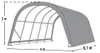 ShelterLogic Folien Weidezelt Zeltgarage Run-In-Shed Grün Produktbild-Vorschau 7