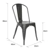 Supfine Set de 8 chaises de salle à manger empilables,métal Voir les images du produit 3