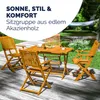 CASARIA® Gartenmöbel Set Wetterfest Klappbar Akazie 5-tlg. Produktbild-Vorschau 7