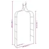 vidaXL Záhradné oblúky 2 ks čierne 120x38x260 cm oceľ Náhľad obrázku produktu 7