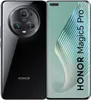 A black Honor Magic5 Pro smartphone is shown from the back and front, displaying its camera array and screen. Podgląd zdjęcia produktu