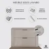 Rodan | Meuble sous lavabo - 80 cm | Beige Mat - Bois | Voir les images du produit 3