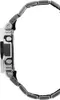 Side view of a silver metal watch with a metal band. Produktbild-Vorschau
