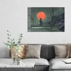 DEQORI Glasbild Echtglas 90x60 cm 'Waldweg zum Mond' Produktbild-Vorschau 3