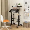 A home office setup with a standing desk, chair, and storage. Podgląd zdjęcia produktu