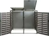 A product shot of a double trash bin enclosure. Náhled obrázku produktu