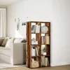 A bookshelf filled with books and decorative items in a living room setting next to a sofa. Náhled obrázku produktu