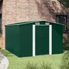 vidaXL Gerätehaus 257x298x178 cm Metall Grün Produktbild-Vorschau 2