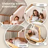 Musselin Hausbett Himmel Kinderzimmer Baumwolle mit Gold Produktbild-Vorschau 3