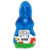 The back of a blue chocolate bunny Easter egg packaging. Produktbild-Vorschau