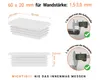 Lamellenstopfen rechteckig 60x20 mm Weiß 10 Stück Produktbild-Vorschau 2