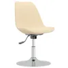 vidaXL Esszimmerstühle 4 Stk. Drehbar Creme Stoff Produktbild-Vorschau 3