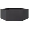 Pflanzkübel Schwarz Sechseckig 138x120x45 Stahl Produktbild-Vorschau 1