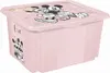 A pink storage box with Mickey and Minnie Mouse graphics. Produktbild-Vorschau