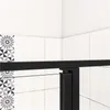 90x185cm Schwarz Duschkabine Drehtür Nischentür 6mm Produktbild-Vorschau 4
