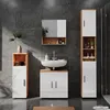 Meuble salle de bain Vicco Irma Blanc brillant/Chêne doré Voir les images du produit 4