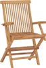 vidaXL Gartenstühle 2 Stk. Klappbar Massivholz Teak Produktbild-Vorschau 3