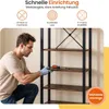 Goliving Bücherregal – 66 x 30 x 186 cm – 6 Ebenen – Produktbild-Vorschau 3