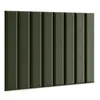 A dark green upholstered wall panel with vertical ridges. Anteprima dell’immagine prodotto