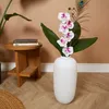 Vase Magret aus Glas Weiß 19 cm Breite 40 cm Höhe mit 7 cm Produktbild-Vorschau 2