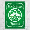 Welcome Home mit niedlichen Vögeln Metallschild in 15x20 cm Produktbild-Vorschau 2