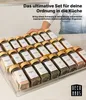 set di 2 cassetti portaspezie in bambù con 24 barattoli per Anteprima dell’immagine prodotto 4