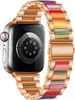 Strap-it Apple Watch Stahl-Harzarmband (Roségold/Bunt) - Produktbild-Vorschau 1
