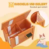 Cuccia per gatti PawHut in legno, rifugio per gatti, cuccia Anteprima dell’immagine prodotto 4