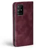 A close-up side view of a burgundy flip phone case for a Samsung Galaxy A51. Produktbild-Vorschau
