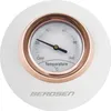 A close-up studio shot of a white electric kettle thermometer. Produktbild-Vorschau