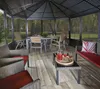 Sojag Charleston 1218 Metall Pavillon mit Seitenteilen 4x6 Produktbild-Vorschau 5