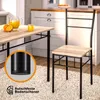 CASARIA® Esstisch mit 4 Stühlen Holz 5-tlg Set Metall Produktbild-Vorschau 3