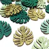 Oblique Unique Konfetti Monstera Blätter aus Holz Tisch Produktbild-Vorschau 3