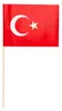 Türkei 10 Papier Flaggen Fähnchen mit Holzstab 50cm Produktbild-Vorschau 2