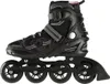A black and pink inline skate shown from the side against a white background. Voir les images du produit