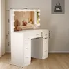 CLP Schminktisch Ginny Spiegel 110x55 cm LED 3 Licht-Modi Produktbild-Vorschau 2