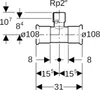 Geberit 81339, Schlauchanschluss, Edelstahl Produktbild-Vorschau 3