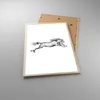 Gerahmtes Poster - Rahmen in heller Eiche - Pferd Zeichnung Produktbild-Vorschau 3